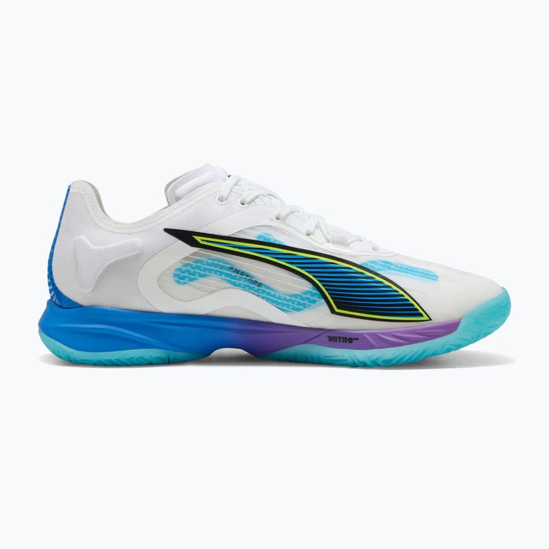 Scarpe da pallamano PUMA Accelerate Nitro SQD 4 Game On puma white/glowing red/ultra blue 9