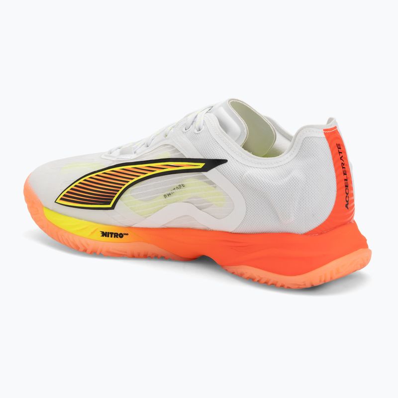 Scarpe da pallamano PUMA Accelerate Nitro SQD 4 Game On puma white/glowing red/ultra blue 3