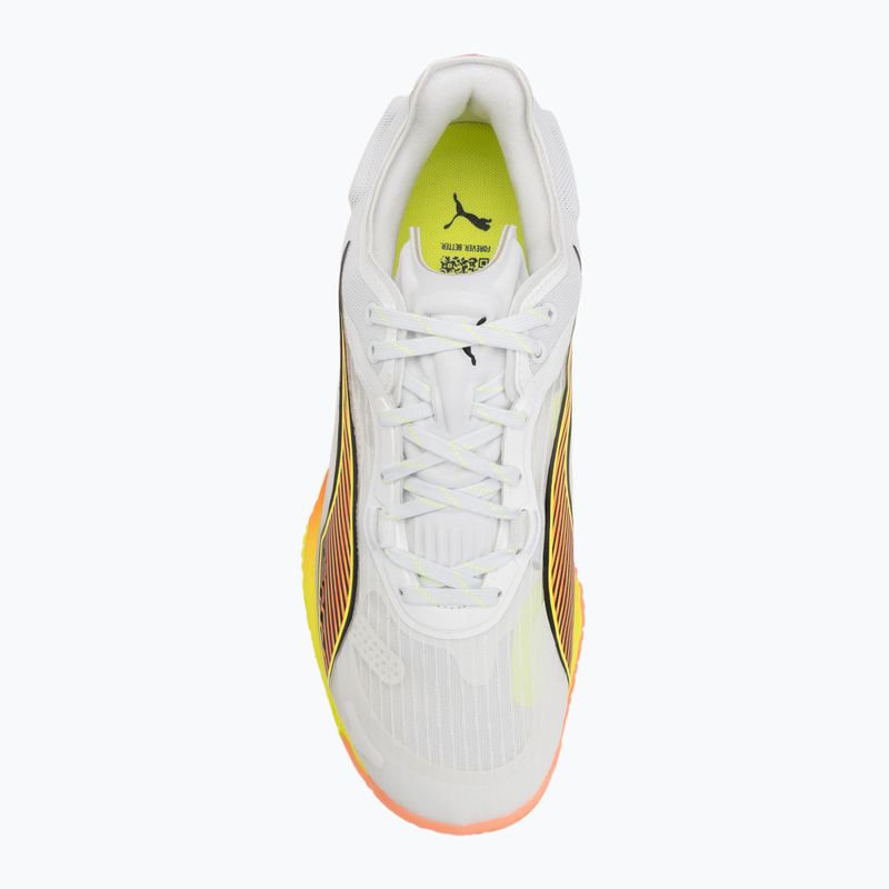 Scarpe da pallamano PUMA Accelerate Nitro SQD 4 Game On puma white/glowing red/ultra blue 5