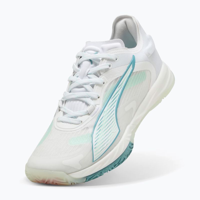 Scarpe da pallamano donna PUMA Accelerate Nitro SQD 4 Game On puma white/baltic sea blue/fresh water 10