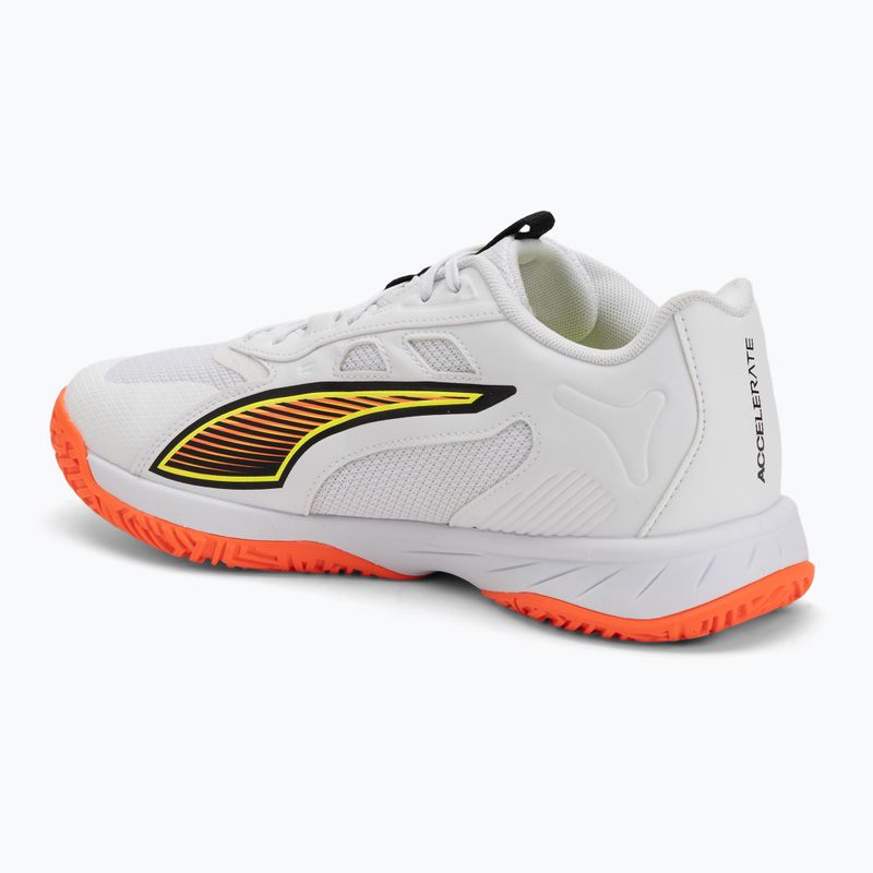 Scarpe da pallamano PUMA Accelerate Pro 4 Game On puma white/glowing red/ultra blue 3