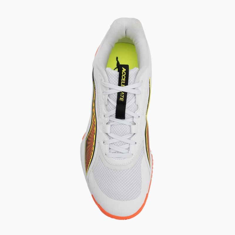 Scarpe da pallamano PUMA Accelerate Pro 4 Game On puma white/glowing red/ultra blue 5