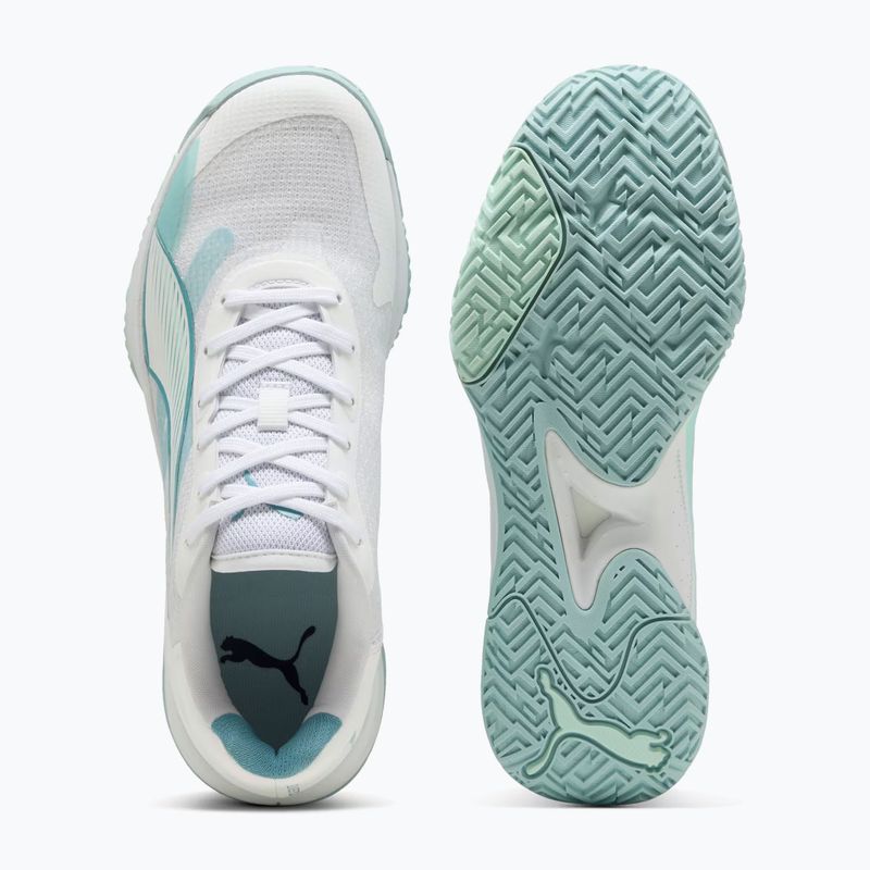 Scarpe da pallamano PUMA Accelerate Pro 4 Game On puma white/baltic sea blue/fresh water 3