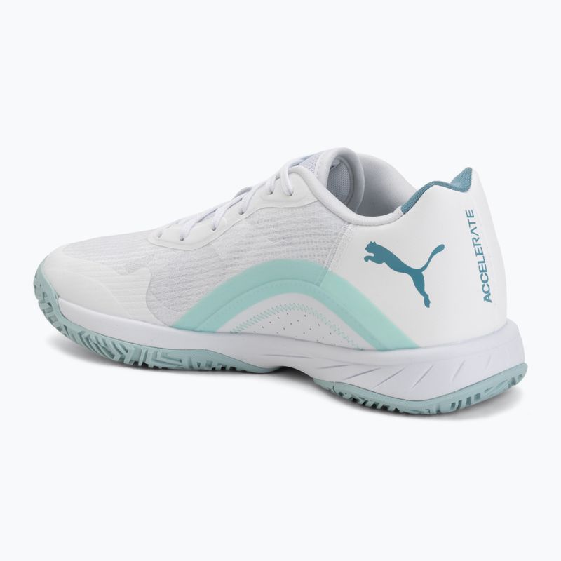 Scarpe da pallamano PUMA Accelerate Pro 4 Game On puma white/baltic sea blue/fresh water 3