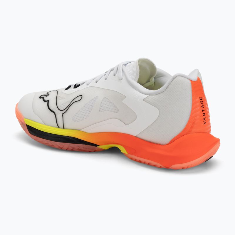 Scarpe da pallamano PUMA Vantage Nitro Game On puma white/glowing red/ultra blue 3