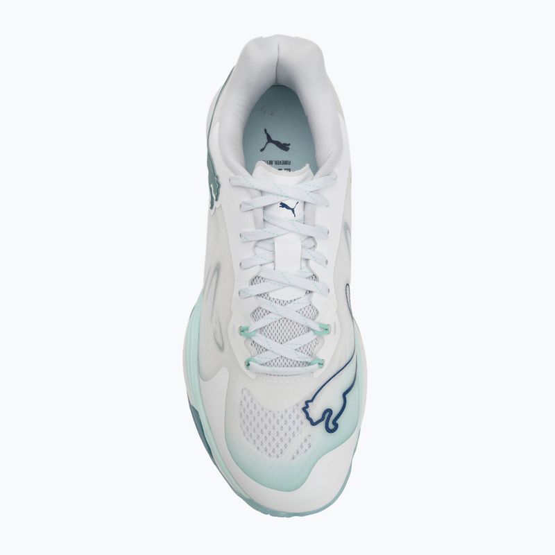 Scarpe da pallamano donna PUMA Vantage Nitro Game On Puma White/Baltic Blue/Fresh Water 5