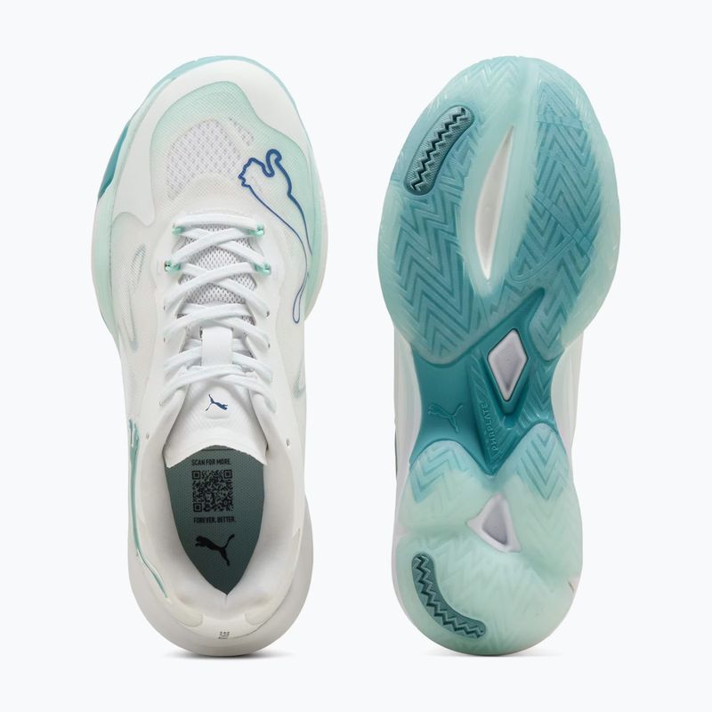 Scarpe da pallamano donna PUMA Vantage Nitro Game On Puma White/Baltic Blue/Fresh Water 12