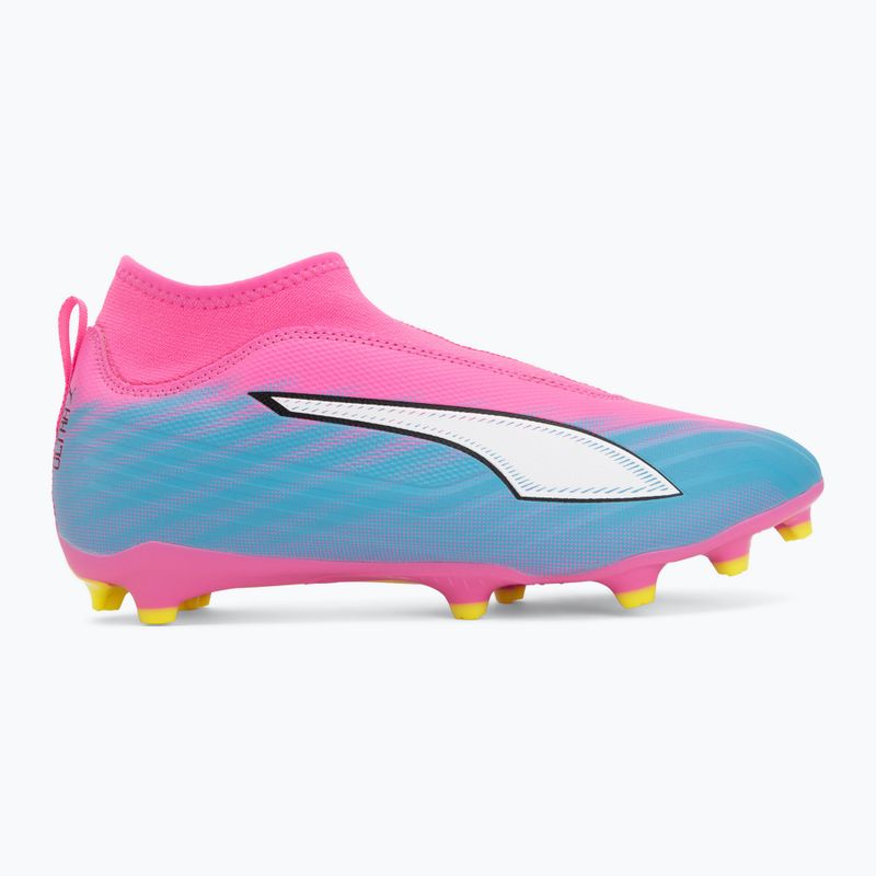 Scarpe da calcio per bambini PUMA Ultra 6 Match+ LL FG/AG Jr poison pink/puma white/sun stream/bright aqua/puma black 2