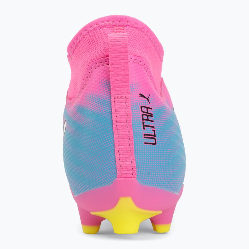 Scarpe da calcio per bambini PUMA Ultra 6 Match+ LL FG/AG Jr poison pink/puma white/sun stream/bright aqua/puma black 6