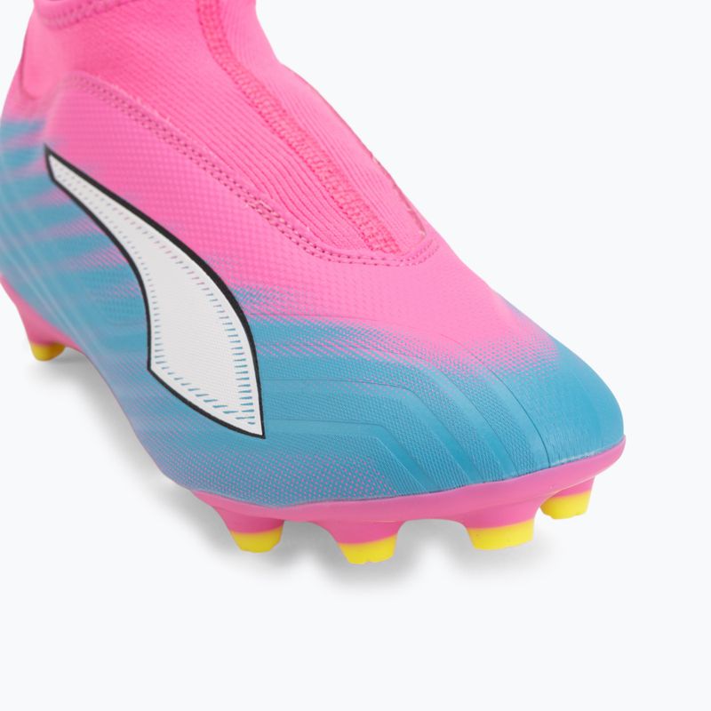 Scarpe da calcio per bambini PUMA Ultra 6 Match+ LL FG/AG Jr poison pink/puma white/sun stream/bright aqua/puma black 7