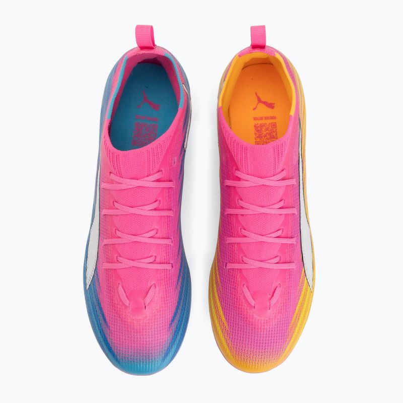 Scarpe da calcio per bambini PUMA Ultra 6 Pro Jr FG/AG poison pink/puma white/sunstream/bright aqua/puma black 5