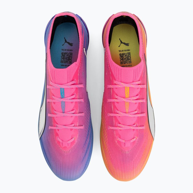 Scarpe da calcio PUMA Ultra 6 Ultimate FG poison pink/puma white/sun stream/bright aqua/puma black 5