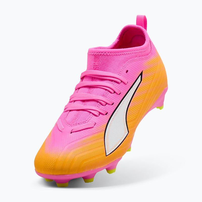 Scarpe da calcio per bambini PUMA Ultra 6 Match FG/AG Jr poison pink/puma white/sun stream/bright aqua/puma black 4