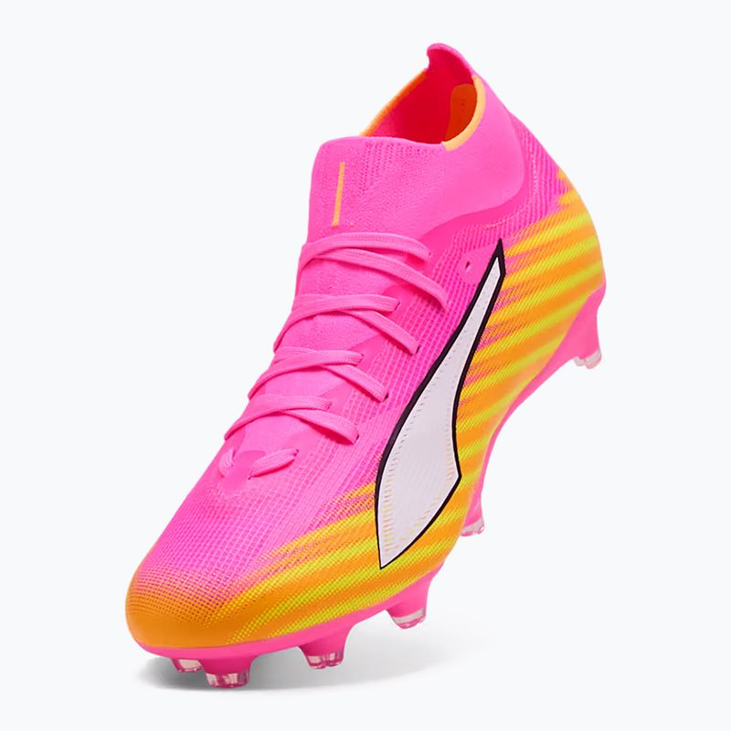 Scarpe da calcio PUMA Ultra 6 Match + FG/AG poison pink/puma white/sun stream/bright aqua/puma black 3