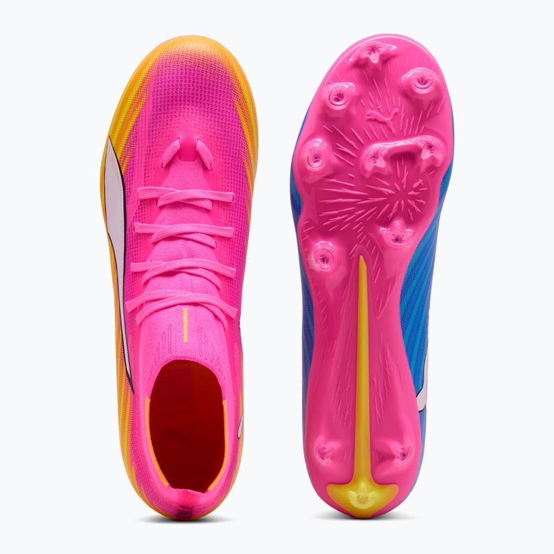 Scarpe da calcio PUMA Ultra 6 Match + FG/AG poison pink/puma white/sun stream/bright aqua/puma black 5