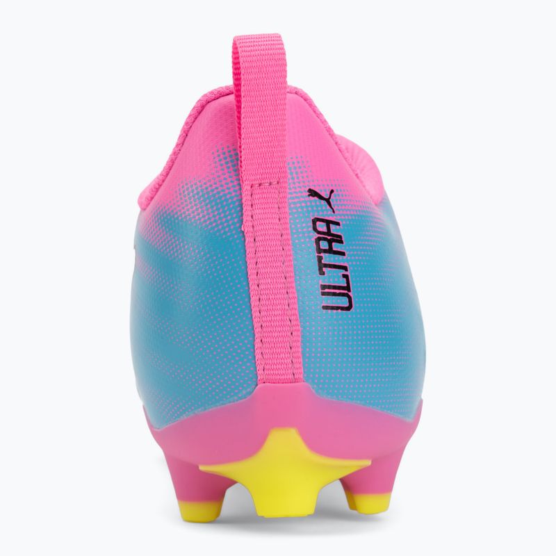 Scarpe da calcio per bambini PUMA Ultra 6 Play FG/AG Jr poison pink/puma white/sun stream/bright aqua/puma black 6