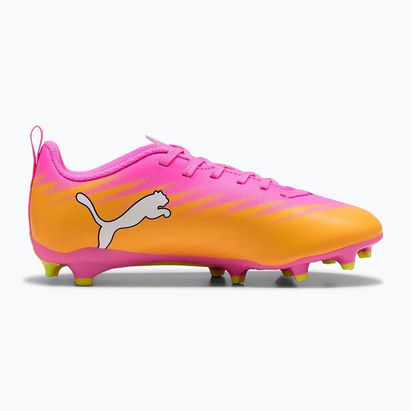 Scarpe da calcio per bambini PUMA Ultra 6 Play FG/AG Jr poison pink/puma white/sun stream/bright aqua/puma black 2