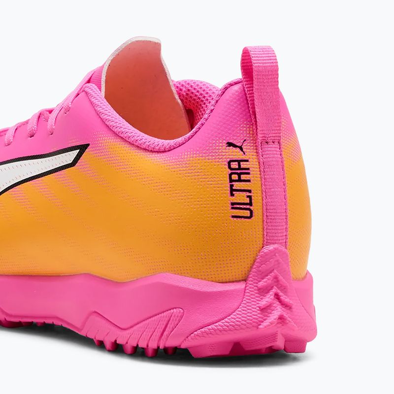 Scarpe da calcio per bambini PUMA Ultra 6 Play TT Jr poison pink/puma white/sun stream/bright aqua/puma black 6