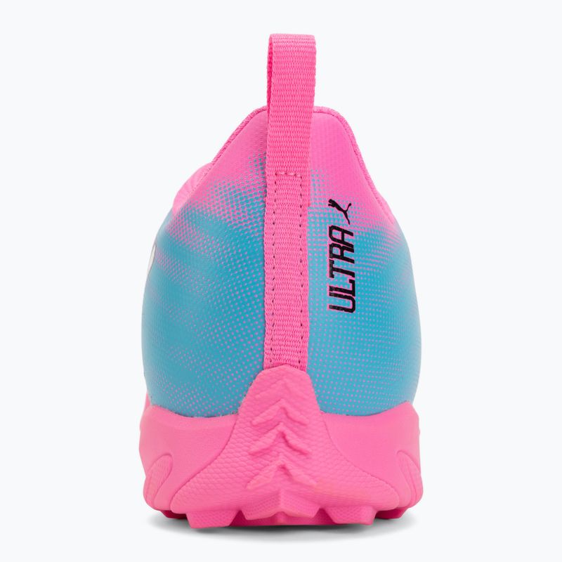 Scarpe da calcio per bambini PUMA Ultra 6 Play TT Jr poison pink/puma white/sun stream/bright aqua/puma black 6
