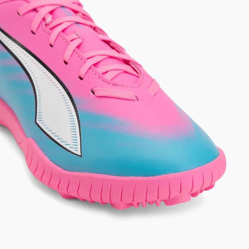 Scarpe da calcio per bambini PUMA Ultra 6 Play TT Jr poison pink/puma white/sun stream/bright aqua/puma black 7