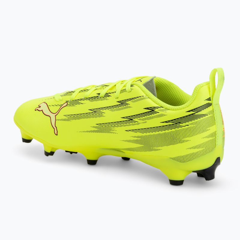 Scarpe da calcio junior PUMA Ultra 6 Play FG/AG Jr Yellow Alert/Puma Black/Glowing Red/Lime Squeeze 3