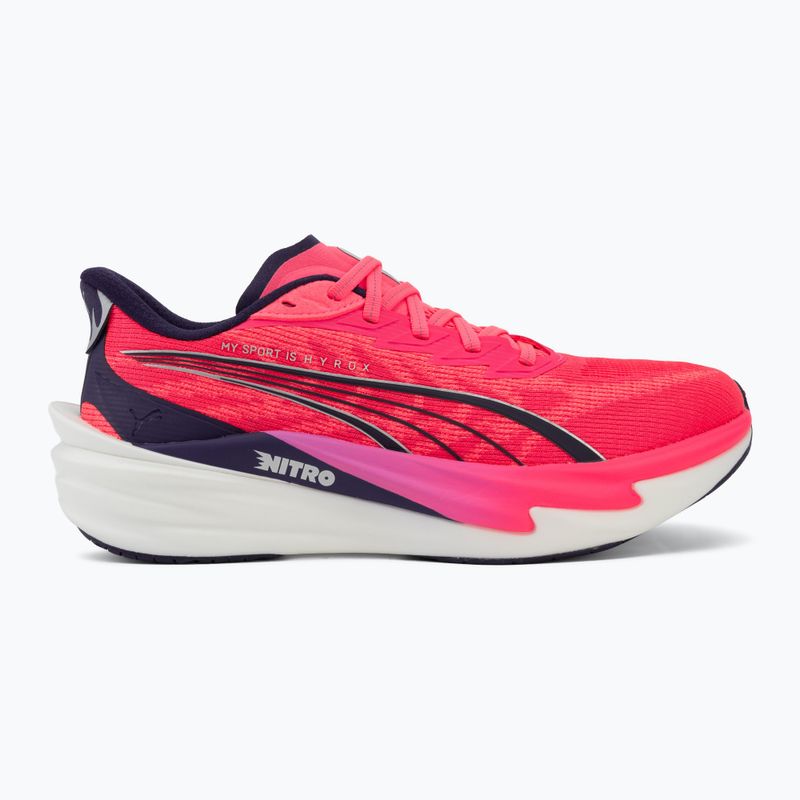 Scarpe da corsa donna PUMA x HYROX Deviate Nitro 4 rosa 2