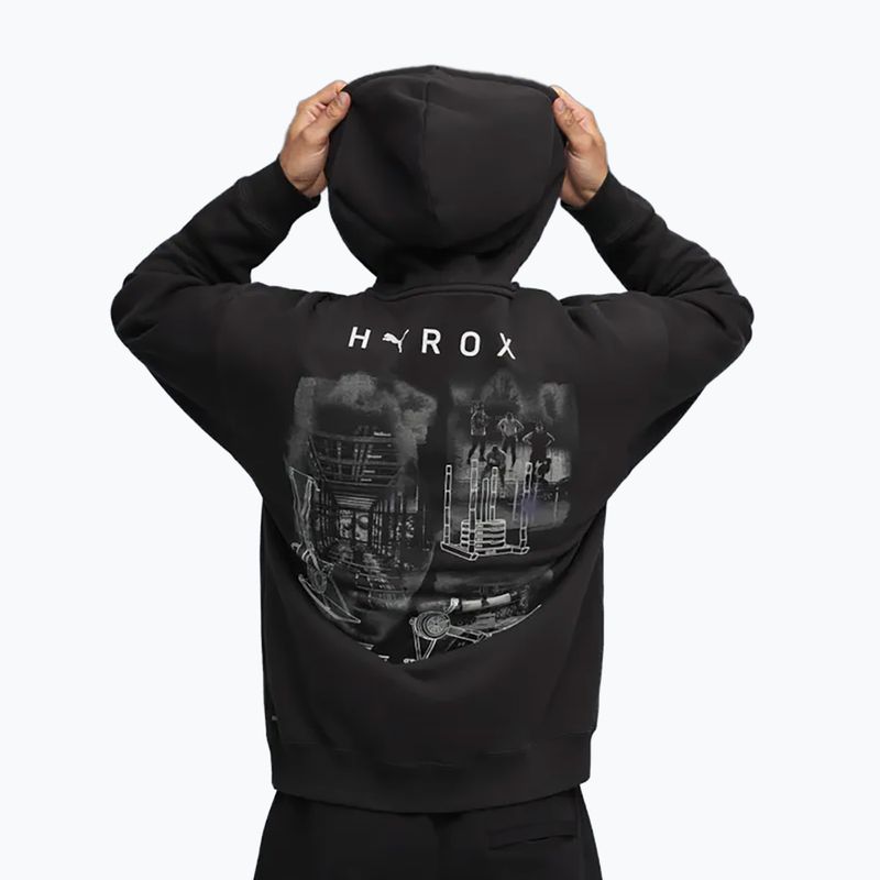 Felpa da allenamento uomo PUMA x HYROX Heavyweight Hoodie nera 3