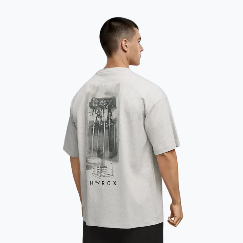 Maglietta da allenamento uomo PUMA x HYROX Lifestyle Tee grigia 3