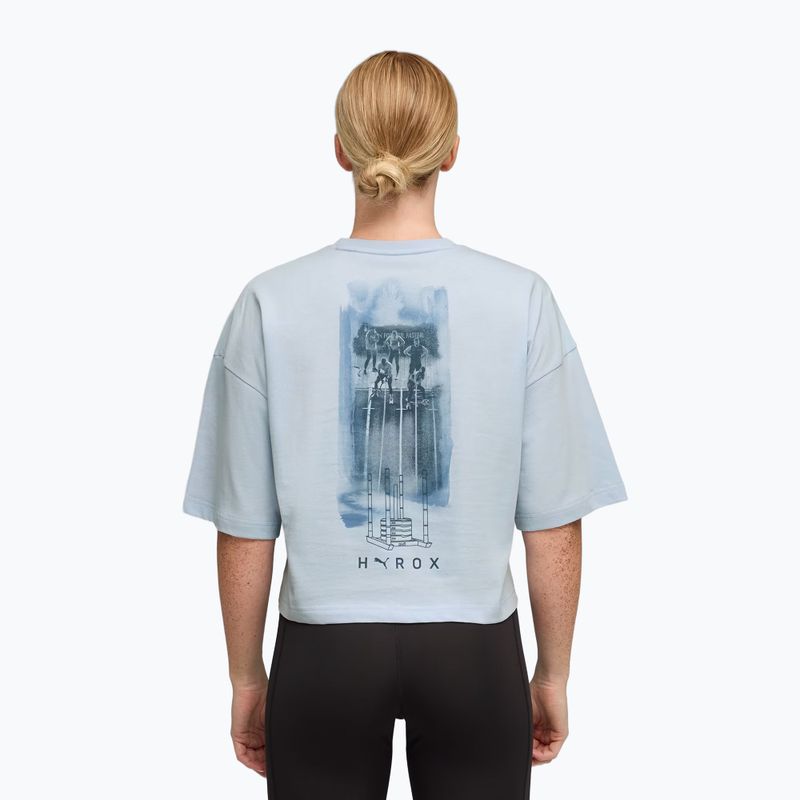 Maglietta da allenamento donna PUMA x HYROX Cropped Lifestyle Tee grigia 3