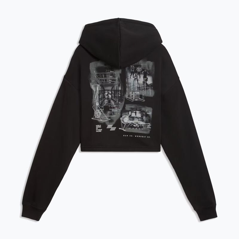 Felpa da allenamento donna PUMA x HYROX Heavyweight Hoodie nera 2