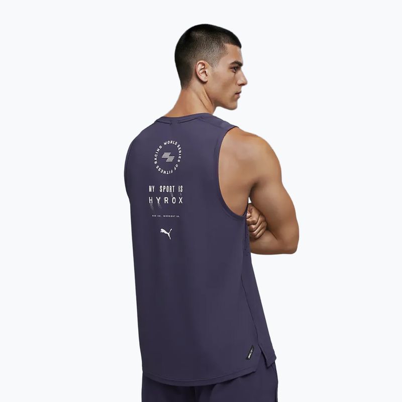 Canotta da allenamento uomo PUMA x HYROX Dryelite Training Tank deep plum 3