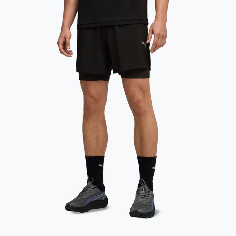 Pantaloncini da corsa da uomo PUMA Dreamrun 2in1 5" DryCELL puma black