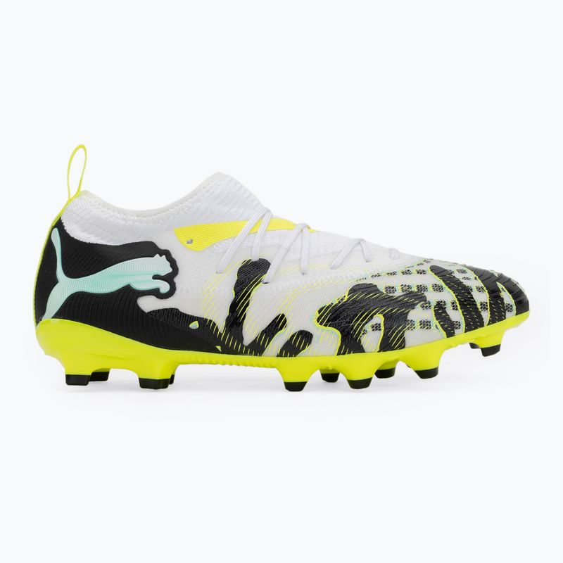 Scarpe da calcio per bambini PUMA Future 9 Match Creativity Fg/Ag Jr yellow alert/mint jelly/puma white/puma black 2