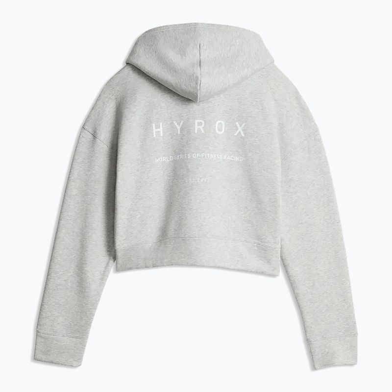 Felpa donna PUMA x HYROX World Cropped Hoodie grigio chiaro 2