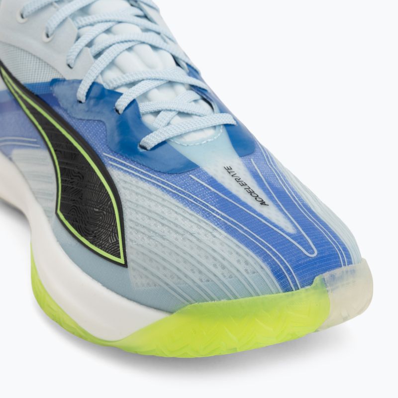Scarpe da pallamano PUMA Accelerate Nitro SQD 5 aqua glow/puma black/green glare/royal sapphire 7