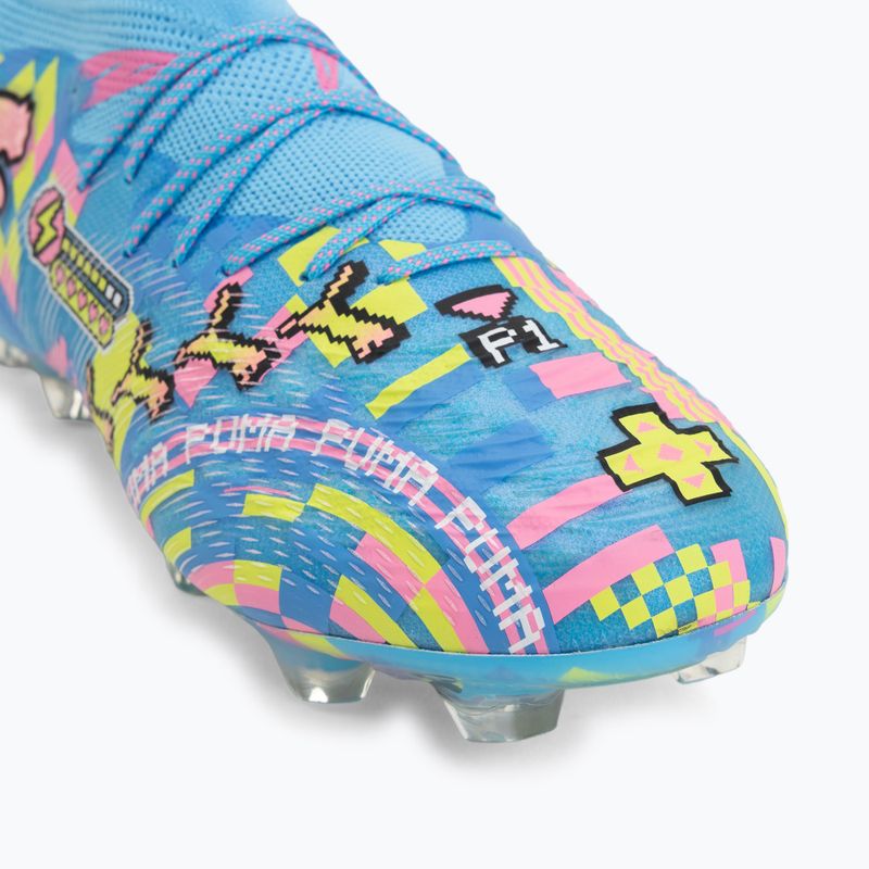 Scarpe da calcio PUMA Future 9 Ultimate Advanced Level FG puma white/blue glimmer/pink glimmer/yellow alert 7