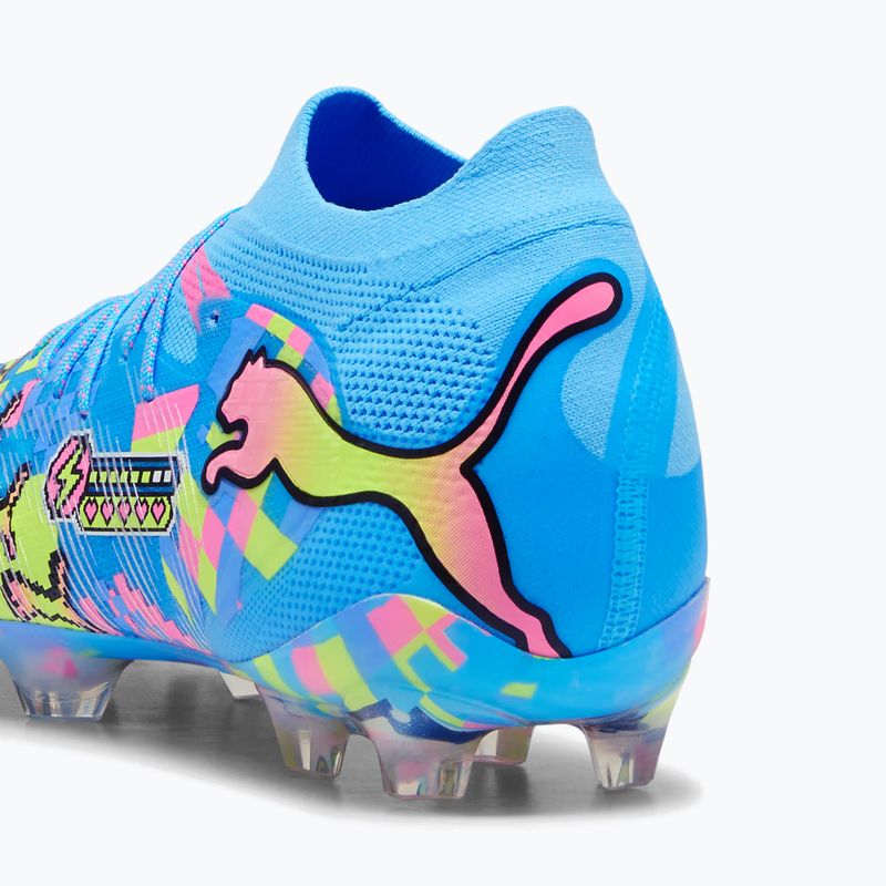 Scarpe da calcio PUMA Future 9 Ultimate Advanced Level FG puma white/blue glimmer/pink glimmer/yellow alert 6