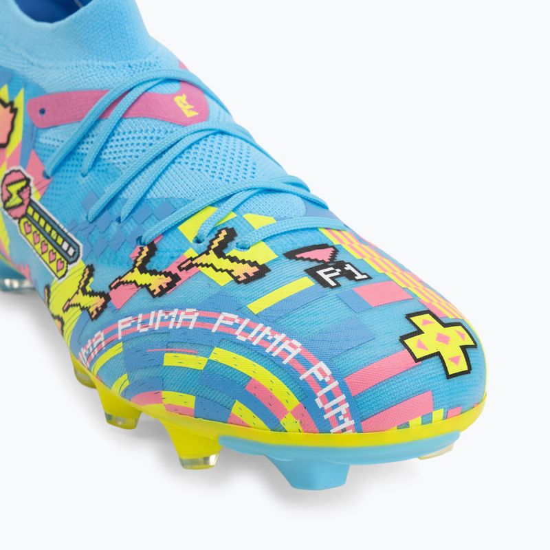 Scarpe da calcio PUMA Future 9 Match Advanced Level FG/AG puma white/blue glimmer/pink glimmer/yellow alert 7