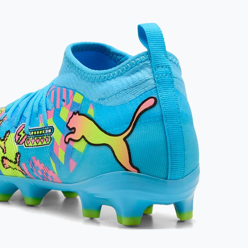 Scarpe da calcio bambino PUMA Future 9 Match Advanced Level FG/AG Jr puma white/blue glimmer/pink glimmer/yellow alert 6