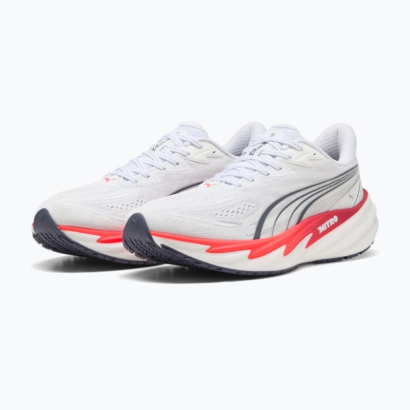 Scarpe da corsa uomo Puma Velocity Nitro 5 puma white/ultra red 3