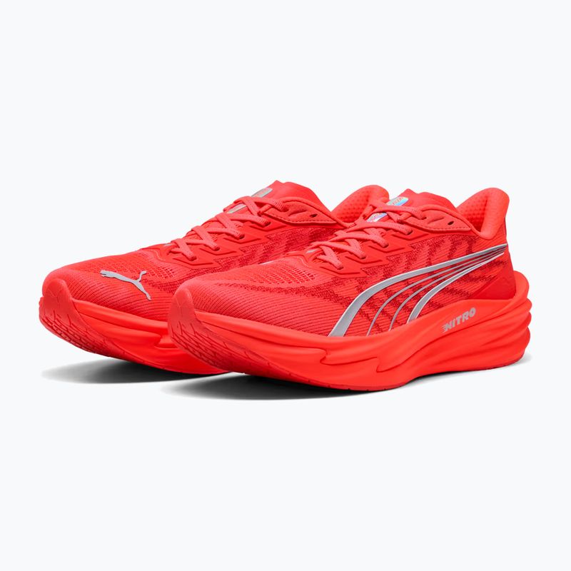 Scarpe da corsa uomo PUMA Deviate Nitro 4 ultra red/puma silver 3