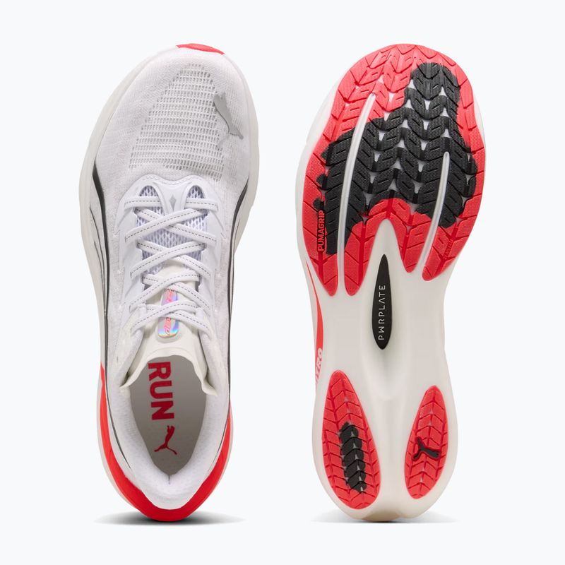 Scarpe da corsa uomo PUMA Deviate Nitro 4 puma white/ultra red 5