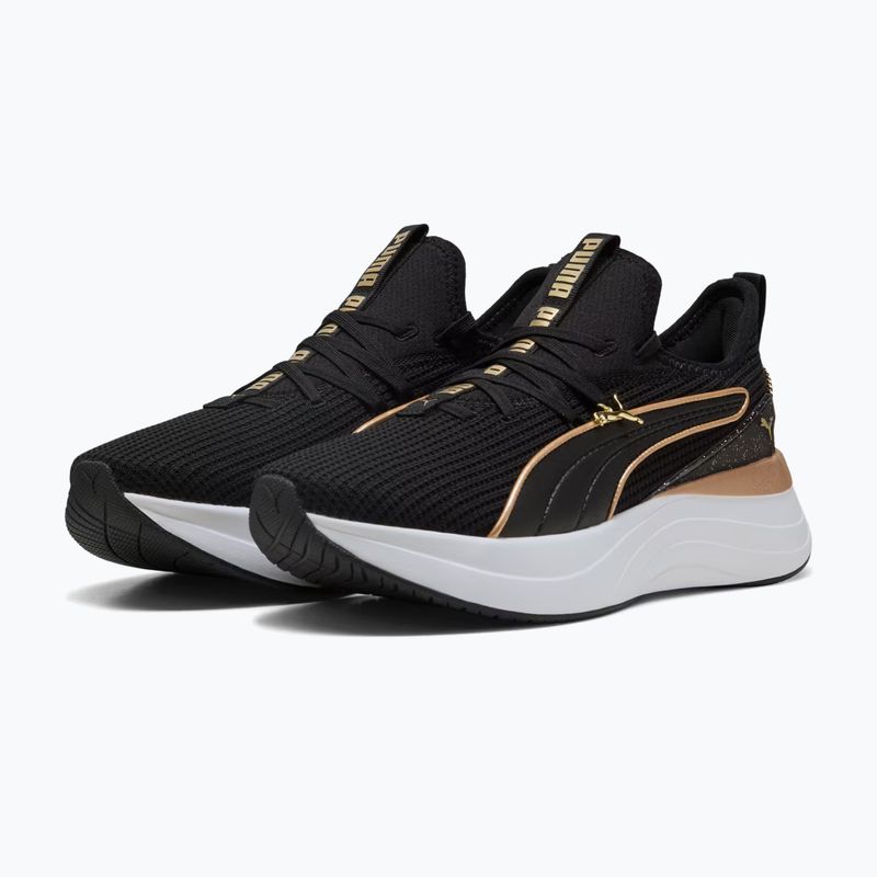 Scarpe da donna PUMA Softride Sabrina Polished Chrome puma black/puma white/puma gold 3