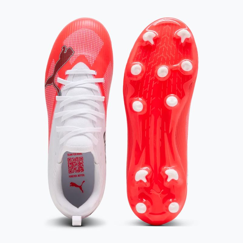 Scarpe da calcio bambino PUMA Ultra 7 Match FG/AG Jr ultra red/puma black/puma white 5