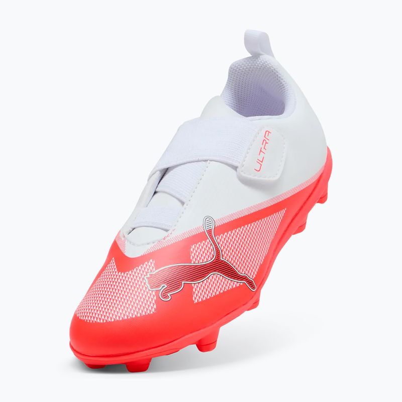 Scarpe da calcio bambino PUMA Ultra 7 Play V FG/AG RB Jr ultra red/puma black/puma white 4