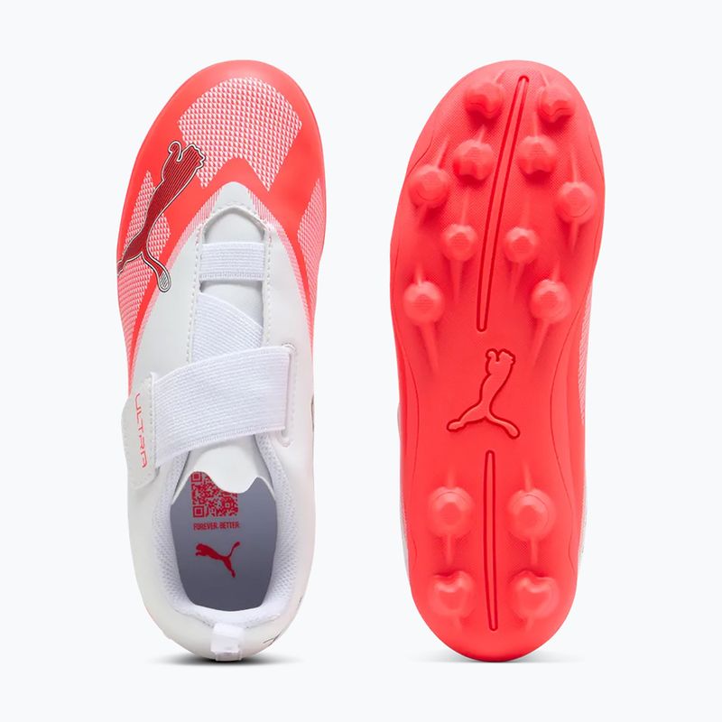 Scarpe da calcio bambino PUMA Ultra 7 Play V FG/AG RB Jr ultra red/puma black/puma white 5