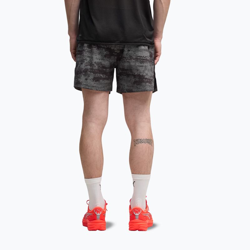 Pantaloncini da corsa da uomo PUMA Dreamrun 5" Brightstride AOP puma black 3