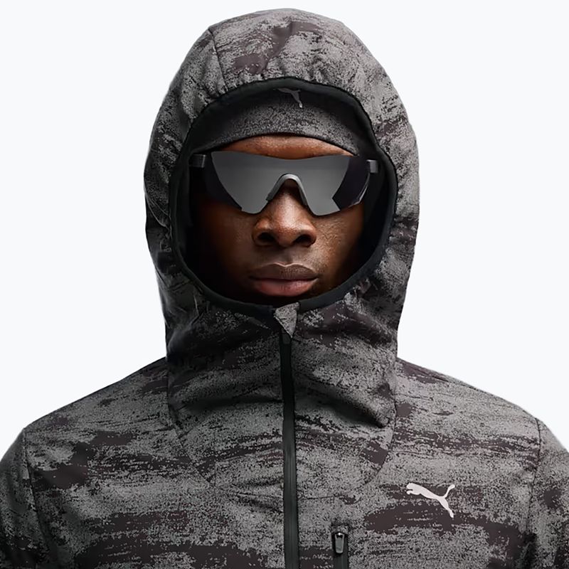 Giacca da corsa da uomo PUMA Run Brightstride AOP Primaloft puma black 4