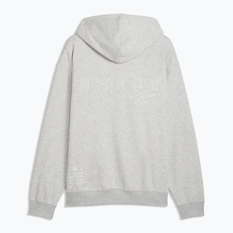 Felpa da uomo PUMA x HYROX Heavyweight Hoodie grigio chiaro 5