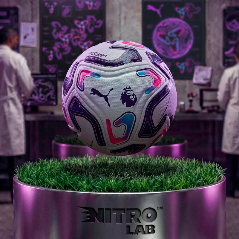 Palla da calcio PUMA Stellar Nitro Ultimate PL Reactivity puma white/red/purple/blue/pink 5